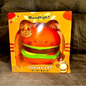 NEW Unused Burger Cat Mood Light - Collectable Decor Light - Wireless